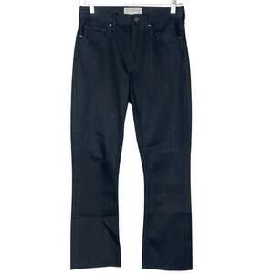 Everlane High Rise Kick Crop Jeans Raw Hem Black Size 26